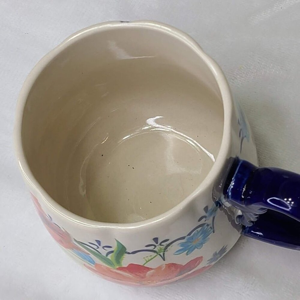 Pioneer Woman Spring Bouquet Floral Stoneware Mug Cup Cobalt Blue Handle 19oz - Picture 6 of 8